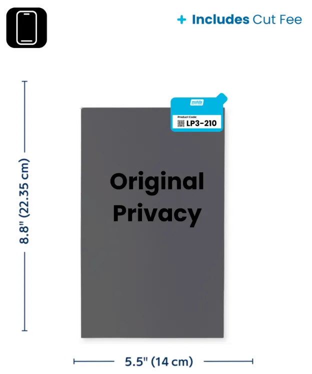 [04-000025] RapidCut Sheet - Smartphone - Original Privacy - Includes Cut Fee