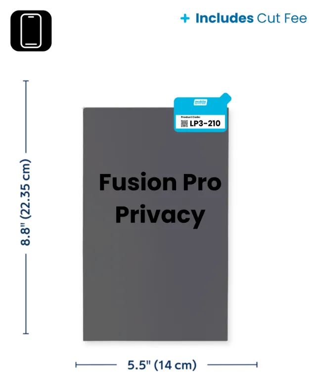 [04-000049] RapidCut Sheet,  Fusion Pro Privacy - Smartphone, Includes Cut Fee